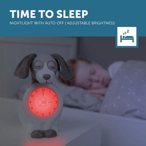 Zazu Kids Sleep Training Alarm Clock for Kids - Ready to Rise Children's Trainer, Time to Wake Clock for Toddlers, Night Light, Sleep Aid, Davy The Dog Blue in Kuwait