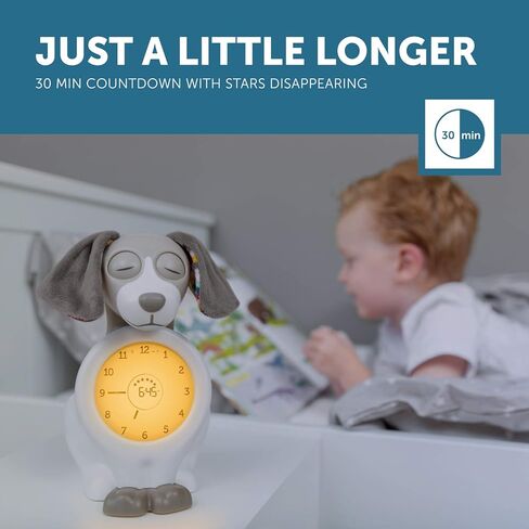 Zazu Kids Sleep Training Alarm Clock for Kids - Ready to Rise Children's Trainer, Time to Wake Clock for Toddlers, Night Light, Sleep Aid, Davy The Dog Blue in Kuwait