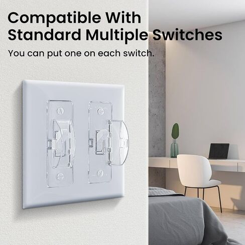 Roxiuc Switch Guard - Light Switch Cover Guard - Childproof - Clear (1pc) in Saudi Arabia