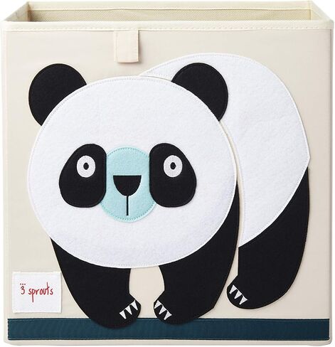 3 Sprouts Toy Storage Cube Bin, Foldable Storage Box, Rhino | Foldable organizer, Playroom or nursery toy storage, Cube shelf compatible, Toys books clothes storage, Folds flat in Saudi Arabia