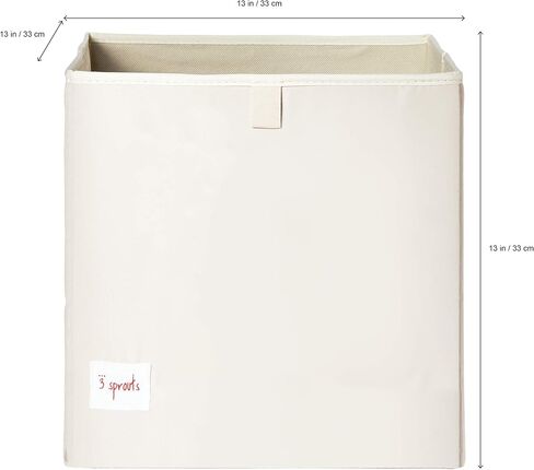 3 Sprouts Toy Storage Cube Bin, Foldable Storage Box, Rhino | Foldable organizer, Playroom or nursery toy storage, Cube shelf compatible, Toys books clothes storage, Folds flat in Saudi Arabia