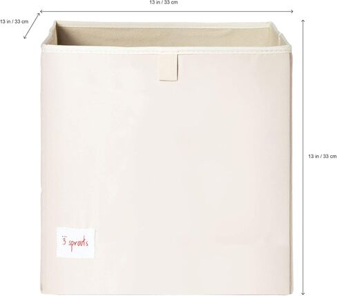 3 Sprouts Toy Storage Cube Bin, Foldable Storage Box, Rhino | Foldable organizer, Playroom or nursery toy storage, Cube shelf compatible, Toys books clothes storage, Folds flat in Saudi Arabia