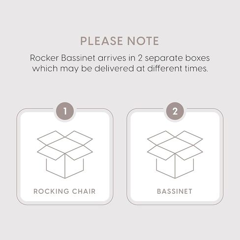 كرسي هزاز وسرير أطفال من ميلارد، 2 في 1 كرسي هزاز من الجلد الناعم، يمكن استخدامه مرفقًا أو مستقلاً - رمادي in Kuwait