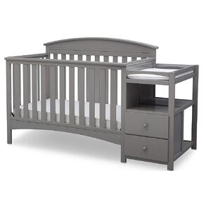 Delta Children Abby Convertible Crib and Changer, Grey in Saudi Arabia