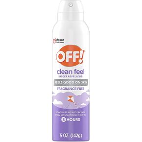 OFF! Clean Feel Insect Repellent Aerosol with 20% Picaridin, Bug Spray with Long Lasting Protection from Mosquitoes, Feels Good on Skin, 5 oz in Saudi Arabia