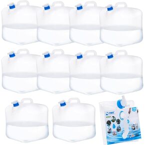ITRAZ Collapsible Water Container Jug, 5.3 Gallon BPA Free Water Storage Carrier with Spigot, for Camping Hiking Backpack Outdoors and Emergency, Foldable Portable Survival Kits