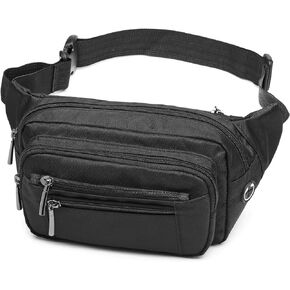 Packism Fanny Pack for Women Men - Fanny Packs for Women Cross Body Everywhere Belt Bag Bum Bag with 6 Zipper Pockets Plus Size & Adjustable Strap for Traveling Cycling Running Hiking in Kuwait