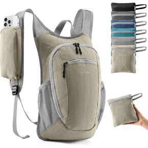 Uselike 10L Small Hiking Backpack Travel Daypack Lightweight Packable Back Pack for Women Men(Iron Grey)