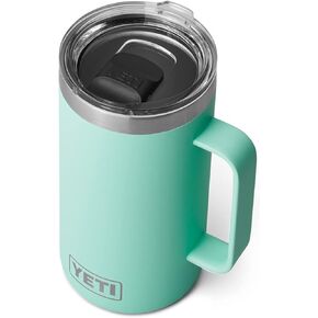 YETI Rambler 24 oz Mug, Vacuum Insulated, Stainless Steel with MagSlider Lid, Agave Teal