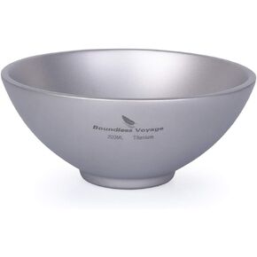 Boundless Voyage 420ml Titanium Double Walled Bowl for Adult Children Ultralight Portable Soup Rice Food Bowl Outdoor Camping Durable Metal Tableware Ti1084T in Saudi Arabia
