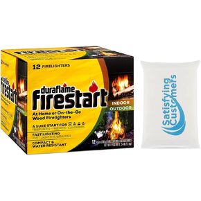 Duraflamme Firelighters for Indoor & Outdoor Use–Easy Use Firelighter for Quick Ignition–Versatile Lighter for Barbecue Fire Pit Fireplace & Camp Fire–12pk W/ Satisfying Customers Travel Tissue Pack in Kuwait