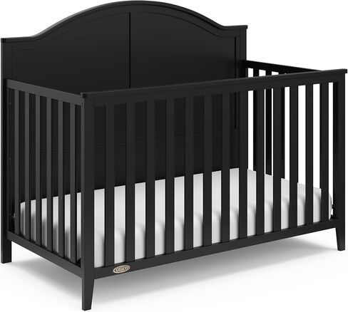 سرير أطفال Graco Wilfred 5 في 1 قابل للتحويل (Espresso) - معتمد من GREENGUARD Gold، يتحول إلى سرير طفل صغير وسرير كامل الحجم، يناسب مرتبة سرير أطفال قياسية كاملة الحجم، قاعدة دعم مرتبة قابلة للتعديل in Kuwait