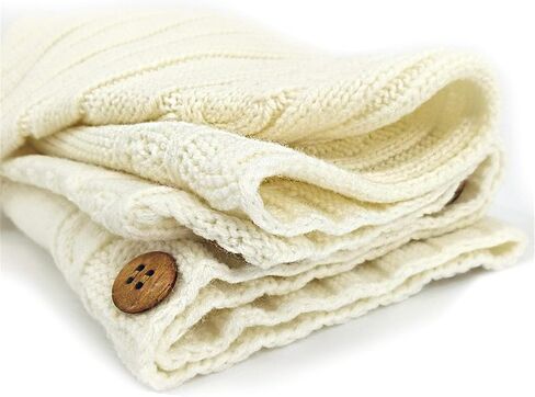 XMWEALTHY Newborn Baby Wrap Swaddle Blanket Knit Sleeping Bag Receiving Blankets Stroller Wrap for Baby(Light blue) (0-6 Month) in Kuwait