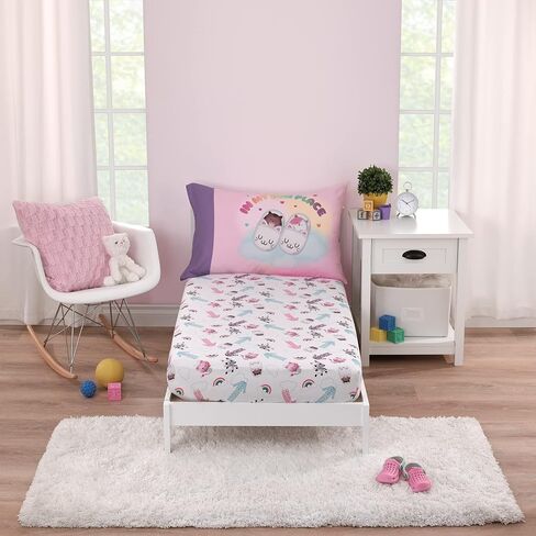 NoJo Disney Frozen Winter Cheer Lavender, Aqua and White Anna, Elsa and Olaf 2 Piece Toddler Sheet Set - Fitted Bottom Sheet and Reversible Pillowcase in Saudi Arabia