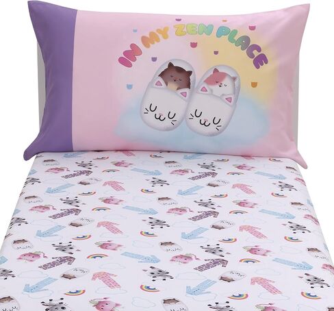 NoJo Disney Frozen Winter Cheer Lavender, Aqua and White Anna, Elsa and Olaf 2 Piece Toddler Sheet Set - Fitted Bottom Sheet and Reversible Pillowcase in Saudi Arabia