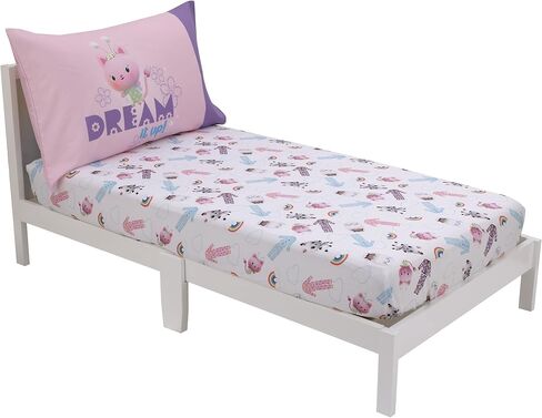 NoJo Disney Frozen Winter Cheer Lavender, Aqua and White Anna, Elsa and Olaf 2 Piece Toddler Sheet Set - Fitted Bottom Sheet and Reversible Pillowcase in Saudi Arabia
