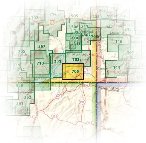 Grand Gulch, Cedar Mesa Plateau Map [BLM - Monticello Field Office] (National Geographic Trails Illustrated Map, 706) in Saudi Arabia