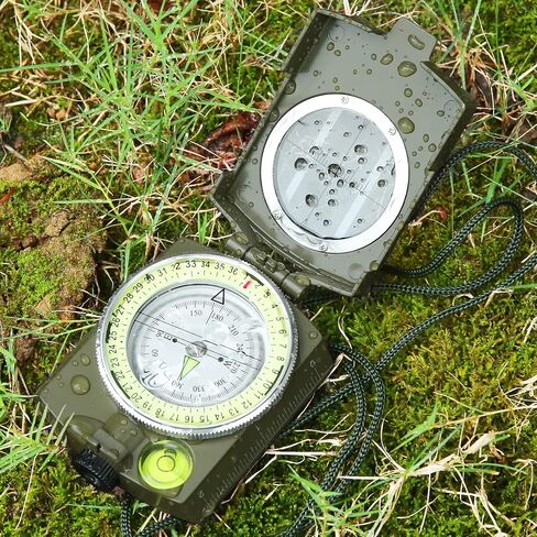 Sportneer Compass: Accurate Durable Lightweight Orienteering Compass with Strap and Carrying Case, Glow in The Dark Waterproof Hiking Essentials for Camping Backpacking, Best Survival Gifts for Kids in Kuwait