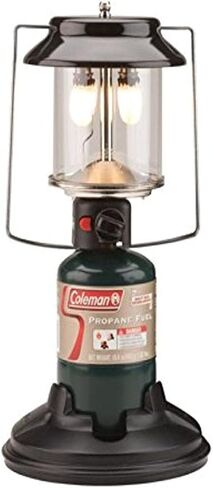Coleman QuickPack 2-Mantle Propane Lantern with Carry Case, 1000 Lumens Lantern with Adjustable Brightness & Push-Button Starter, No Matches Needed, Great for Camping, Power Outage, & More in Saudi Arabia