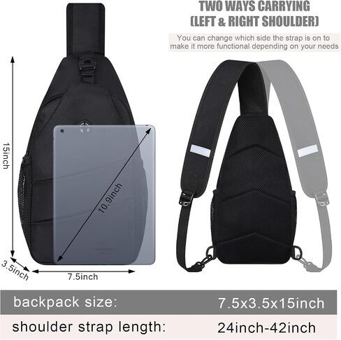 Pritent Crossbody Bags for Women Men Trendy Sling Bag Backpack Casual Chest Bag with Convertible Shoulder Strap in Kuwait