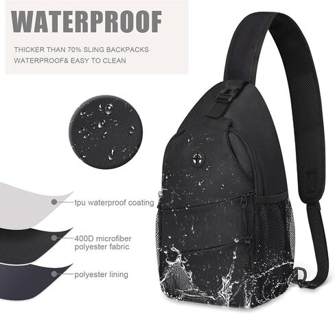 Pritent Crossbody Bags for Women Men Trendy Sling Bag Backpack Casual Chest Bag with Convertible Shoulder Strap in Kuwait