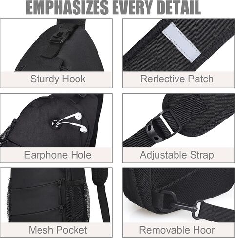 Pritent Crossbody Bags for Women Men Trendy Sling Bag Backpack Casual Chest Bag with Convertible Shoulder Strap in Kuwait