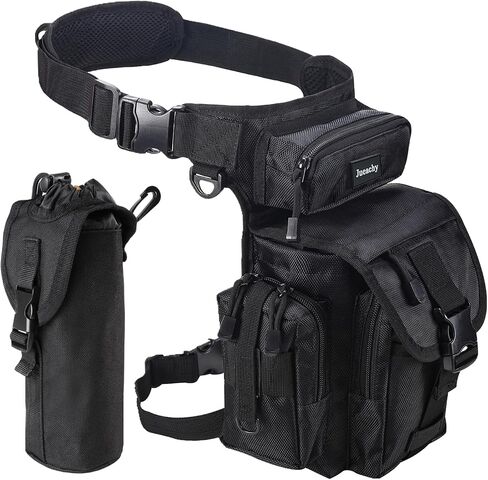 Jueachy Drop Leg Bag for Men Tactical Metal Detecting Thigh Pack with Water Bottle Pouch in Saudi Arabia