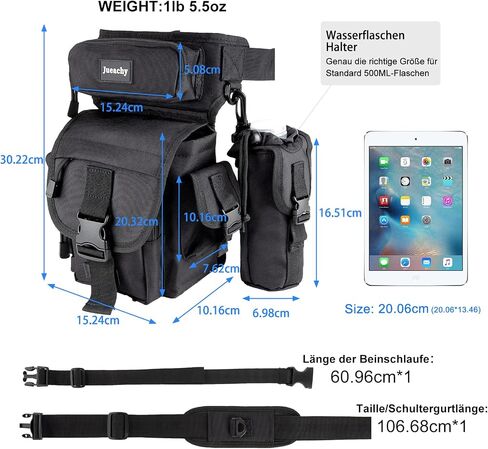 Jueachy Drop Leg Bag for Men Tactical Metal Detecting Thigh Pack with Water Bottle Pouch in Saudi Arabia