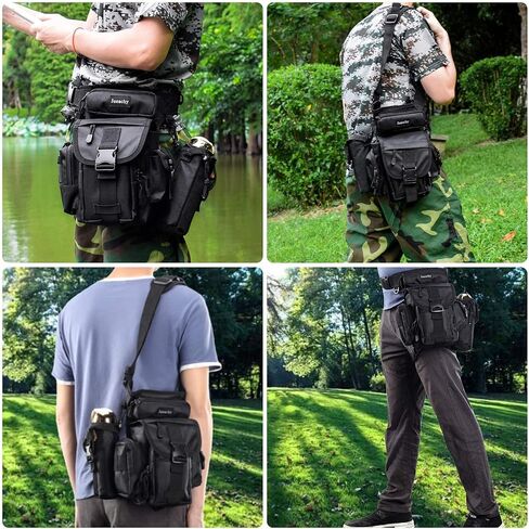 Jueachy Drop Leg Bag for Men Tactical Metal Detecting Thigh Pack with Water Bottle Pouch in Saudi Arabia