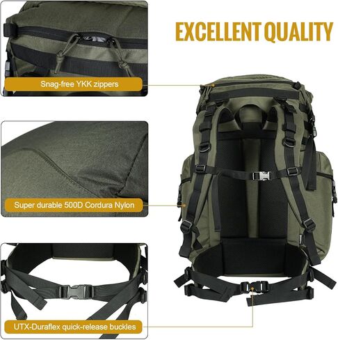OneTigris WILD ROCKET 45L Backpack - Durable 500D Cordura Nylon ALICE Pack, Hiking Daypack for Outdoor Adventures in Kuwait