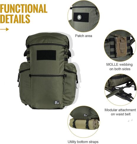 OneTigris WILD ROCKET 45L Backpack - Durable 500D Cordura Nylon ALICE Pack, Hiking Daypack for Outdoor Adventures in Kuwait