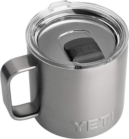 YETI Rambler 14 oz Mug, Vacuum Insulated, Stainless Steel with MagSlider Lid, Stainless | Vacuum Insulated in Kuwait