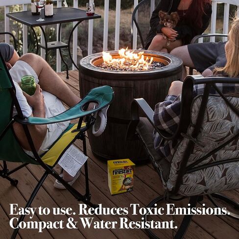 مكعبات إطلاق النار للاستخدام الداخلي والخارجي - جذوع حريق سريعة الإشعال للشواء والمدفأة وحفرة النار وحرائق المخيمات (18 حزمة) - مع حزمة تغيير لون النار الإضافية in Kuwait