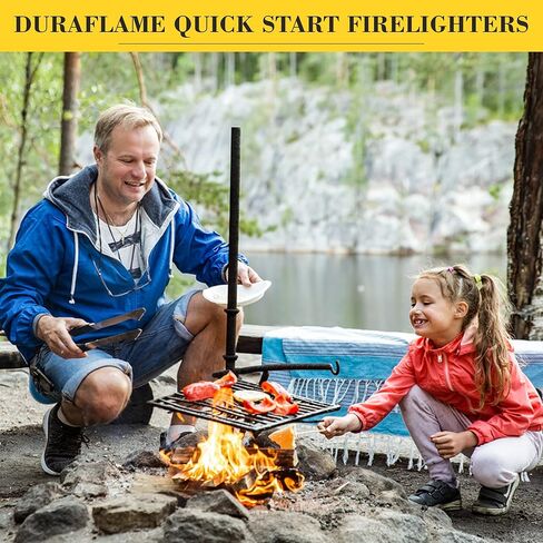 Duraflamme Firelighters for Indoor & Outdoor Use–Easy Use Firelighter for Quick Ignition–Versatile Lighter for Barbecue Fire Pit Fireplace & Camp Fire–12pk W/ Satisfying Customers Travel Tissue Pack in Kuwait