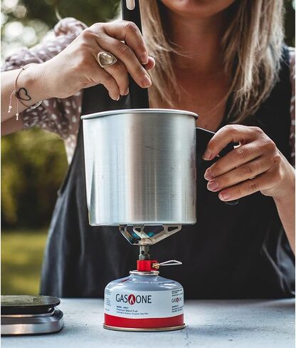 Gas One Camping Stove Backpacking Stove, Titanium Alloy Ultra-Light, 0.05lb Smallest - Lightest Portable Stove, Pocket Rocket Stove for Backpacking, Hiking, Survival in Kuwait