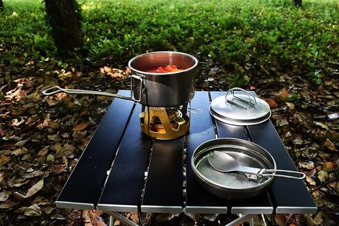 Mini Alcohol Backpacking Stove, Lightweight Brass Spirit Burner with Aluminium Stand for Camping Hiking and Picnic in Saudi Arabia