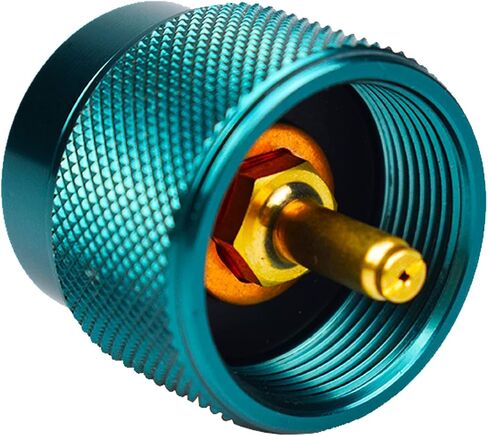 Propane to Butane Adapter Camping Stove Adapter Gas Converter 16 oz Propane Tank Input EN417 Valve Output Camp Fuel Refill Adapter for Outdoor Backpack Hiking (Dark Green X 1 Pack) in Kuwait