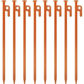8 Pack Tent Stakes Heavy Duty 12 inch Steel Tent Pegs for Camping Unbreakable and Inflexible in Kuwait