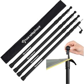 Green Elephant Camping Tarp Poles - Adjustable Aluminum Telescoping Tent Poles for Tarps, Canopy & Awning - Heavy Duty Collapsible Pole Set of 4 - Extends 8ft, Shrinks to 2ft - Caravan & Beach Shade in Saudi Arabia