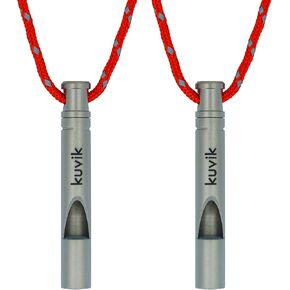Kuvik Titanium Whistle (2 Pack) with Red Reflective Lanyard in Kuwait