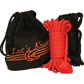 Let's Knot - Rope Kit for Beginners and Experienced Riggers - Silky Soft Rope - Perfect for Simple and Complex Knots - Japanese Rope Style - Set of Two 30 Ft Ropes 1 Storage Bag - 8mm Braided Rope in Saudi Arabia