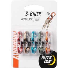 Nite Ize S-Biner MicroLock, Locking Key Holder, Aluminum, 2 Pack, Coyote in Saudi Arabia