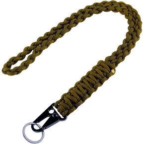 Heavy Duty Braided 550 Paracord Neck Lanyard Keychain for Men Women Outdoor Survival, Parachute Rope Necklace Keychains with HK Clip Key Ring for ID Card Badge Holder, Camera, Wallet and Keys