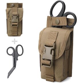 حقيبة عاصبة القص من LIVANS Molle، حقيبة مقصات طبية تكتيكية، حامل TQ لتصميم الانفجار مدمج IFAK EMT حقيبة طوارئ صغيرة منظم حقيبة الأدوات مع مقص الصدمات in Kuwait