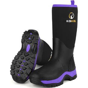 Kalkal Rubber Boots for Women, Insulated Waterproof Womens Hunting Boots, 6mm Neoprene Camo Hunting Boot Tall Rain Boots for Women Mud Working Gardening Farming in Kuwait