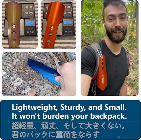 Ultralight Backpacking Trowel Aluminum Shovel Small Potty Multitool with Longer Handle Design Essential for Hiking, Camping and Survival Bags(Black 1 Pack) in Kuwait