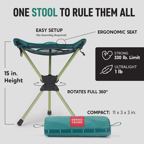 GRAND TRUNK Compass 360 Camping Stool | Green in Kuwait