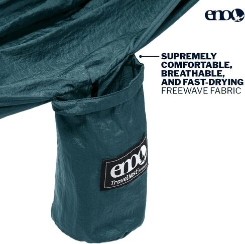 ENO TravelNest Hammock & Straps Combo - Portable Hiking and Camping Hammock with Straps Included - Travel Hammock for Camping, Hiking, Backpacking, a Festival, or The Beach - Marine in Kuwait