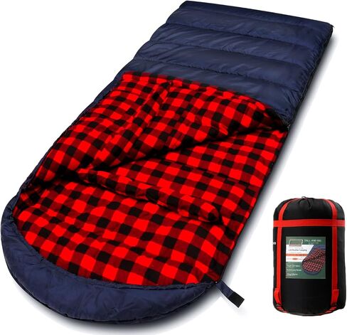 PALLYGO 0 Degree Sleeping Bag Cotton Flannel Sleeping Bags for Adults Cold Weather Camping Winter Zero Degree Warm Weather Big and Tall in Saudi Arabia