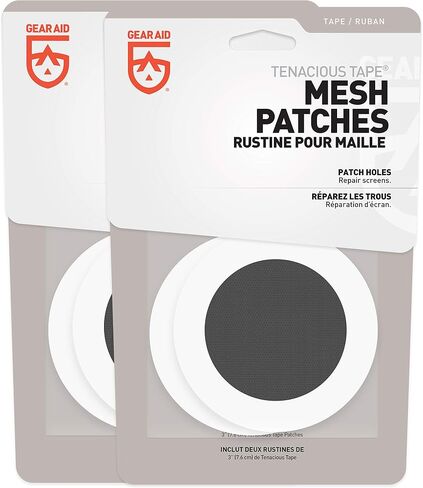 GEAR AID Tenacious Tape Mesh Patches for Tent and Bug Screen Repair, 3" Rounds in Saudi Arabia